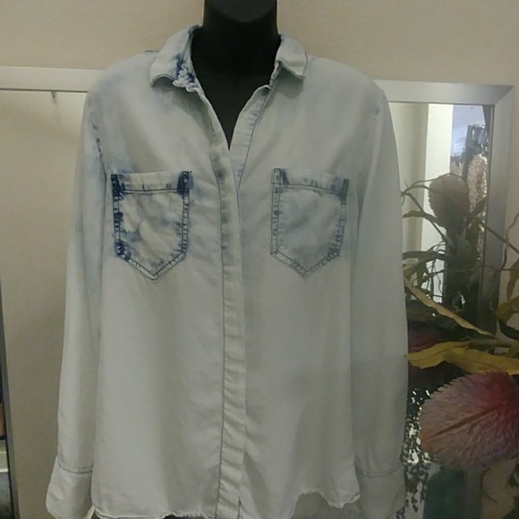 Thread & Supply Acid Wash Chambray Shirt - Picture 1 of 8